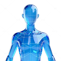 未来科技感人形机器人模型设计图
