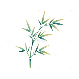 简约水墨竹子插图