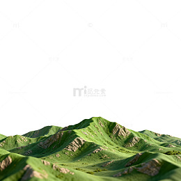 绿色山丘风景图