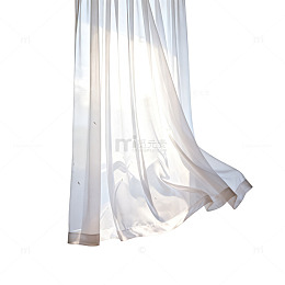 轻盈飘逸白纱帘