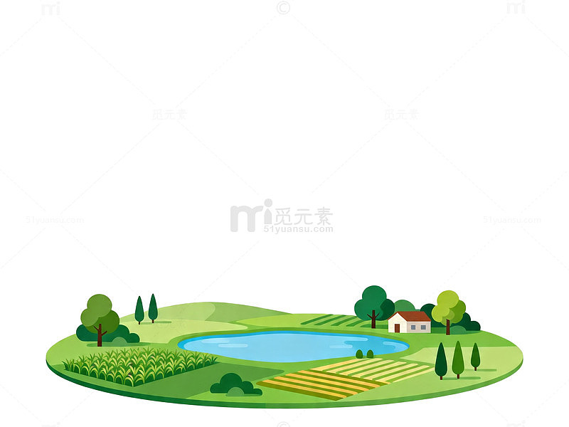 田园风光插画