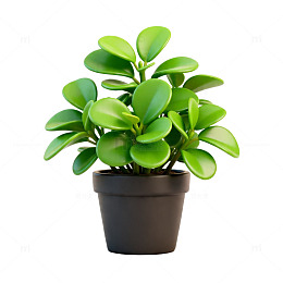 简约风绿植盆栽设计素材