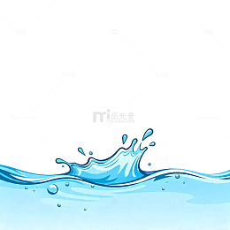 清新水波矢量插画素材