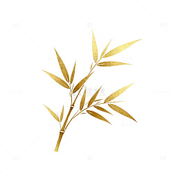 金色竹叶简约图案
