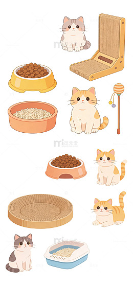宠物可爱小猫卡通