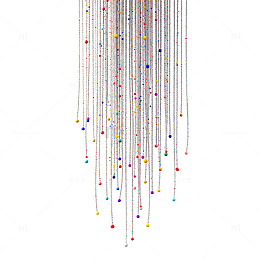 绚丽珠帘装饰吊灯设计素材