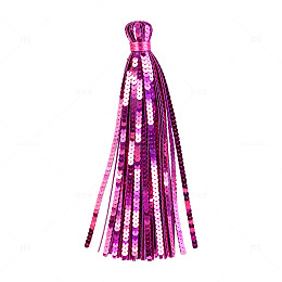 闪耀紫粉色流苏装饰物
