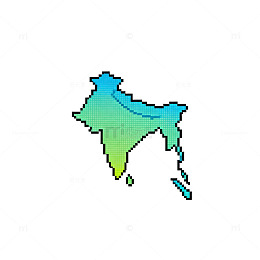 像素风印度地图图标设计素材