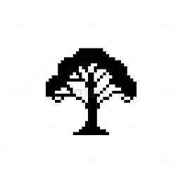 像素风格树图标设计元素