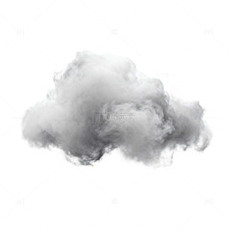 灰色云雾效果透明背景素材