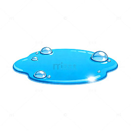 蓝色水珠水滴设计元素