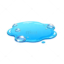 水洼水滴卡通矢量图案