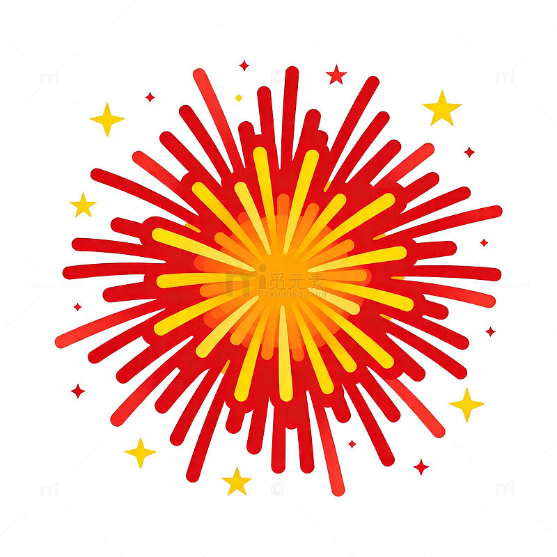 彩色烟花节日庆祝图案