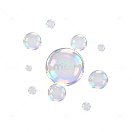 透明泡泡梦幻背景设计元素