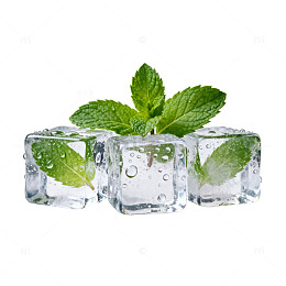 薄荷冰块清凉图