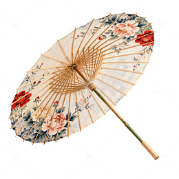 古风花卉纸伞