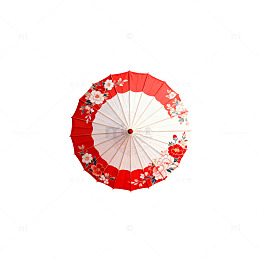 和风扇子花卉图案装饰