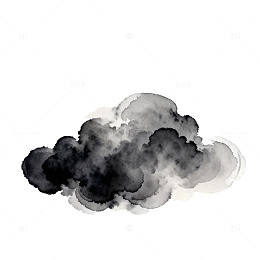 水墨云彩手绘设计素材