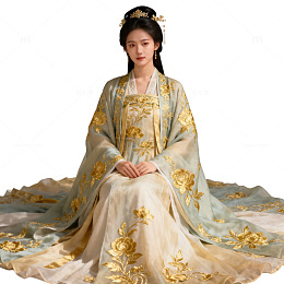 古装女子传统服饰写真素材