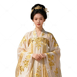 古风华丽汉服女性服饰