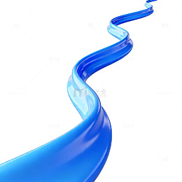 蓝色流动曲线艺术图片