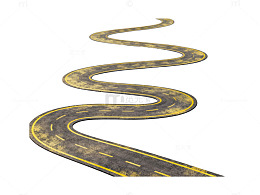 蜿蜒公路矢量设计素材