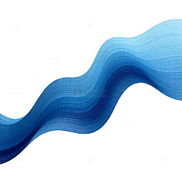 蓝色流畅线条抽象图案设计素材
