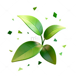 绿色生机嫩叶矢量设计元素