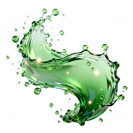 绿色液体飞溅动态效果图片