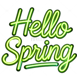 霓虹灯春意盎然艺术字