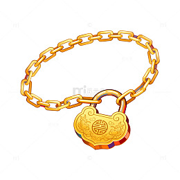 黄金链条吊坠手链设计