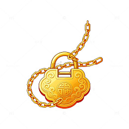 金锁吊坠饰品图案