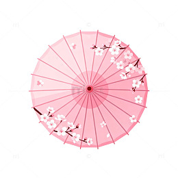樱花粉色和风扇子插图
