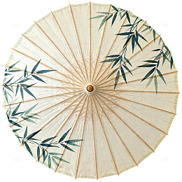 淡雅竹子图案圆形伞