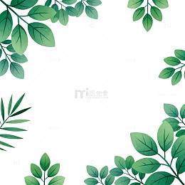绿色植物边框装饰图案