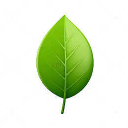绿色叶子矢量图标设计素材