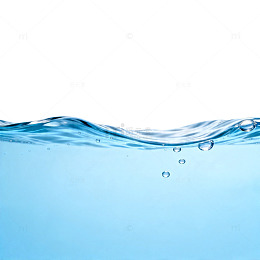 清澈水面波浪气泡片