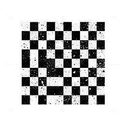 黑白棋盘格怀旧风格图案