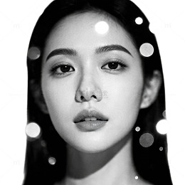 黑白光影女性肖像艺术照