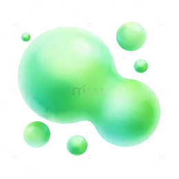 绿色渐变气泡图案矢量素材