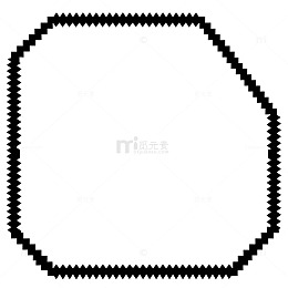 锯齿边框简约设计元素