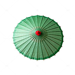 绿色传统纸伞片