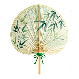 竹叶团扇中国风工艺品