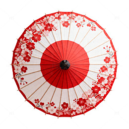 日式和风樱花纸伞装饰画