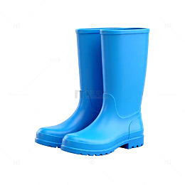 蓝色雨靴简约风格片
