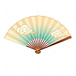 中国风折扇装饰图案矢量素材