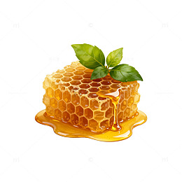 蜂巢蜂蜜插画