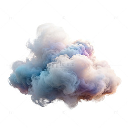 彩虹色云雾梦幻背景