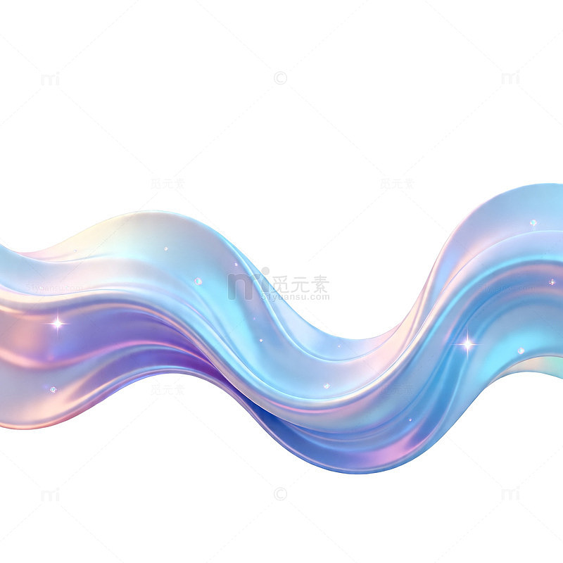 梦幻蓝紫波浪流线图案