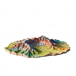 山地地形模型立体图